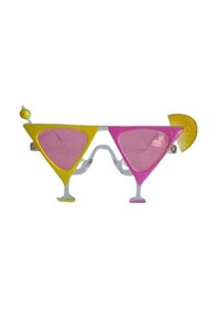 Resim Parti Gözlük Sarı-pembe Çift Renk Kokteyl Bardağı Pembe Camlı Parti Gözlüğü Komik Gözlük Diğer 