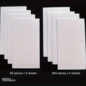 Resim 1320 adet/1650 adet Kare Köpük Noktalar Çift Taraflı Yapıştırıcı, 3D Köpük Yüksek Yapışkan Sünger Yapıştırıcı Etiketler, Halloween ve Noel Scrapbook DIY El Sanatları ve Ofis Malzemeleri için Uygun 