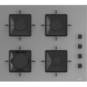 Resim Ferre Flowart Serisi Gri Ankastre Set SS208 - QBL63CPR - D082 