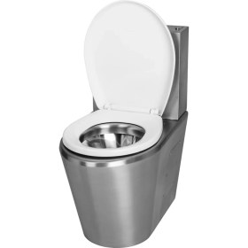 Resim Normo Paslanmaz Çelik Klozet S Çıkışlı- R: Rezervuar Taharet Çubuksuz 370x610x740mm (NRC-6035-SXRL) 