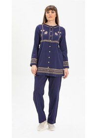 Resim Eliş Şile Bezi Şile Bezi Unisex Şalvar Pantolon Mor Mor 
