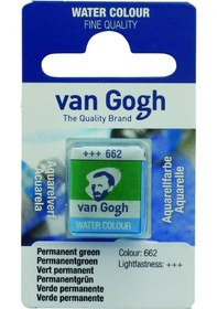 Resim Talens Van Gogh 1/2 Tablet Sulu Boya 662 Permanent Green 