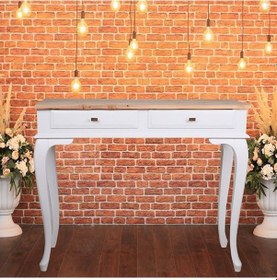 Resim Roys Ahşap 100 Cm Çekmeceli Beyaz Naturel Dresuar Ahşap 
