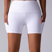 Resim Kadınların Rahat Spor Düz Renk Yüksek Bel Yüksek Esneklikli Üç Nokta Pantolon, Tayt Tayt, Koşu Yoga Pantolon Tayt 