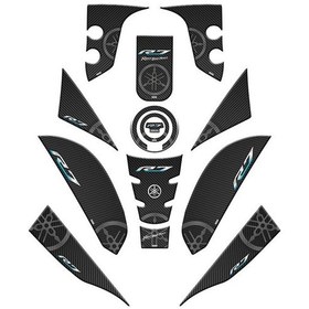Resim Yamaha R7 2021 - 2022 Uyumlu Full Tank Pad Set 001 