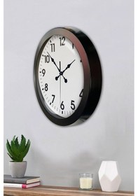 Resim 36 Cm Siyah Metal Standart Duvar Saati Çok Renkli 