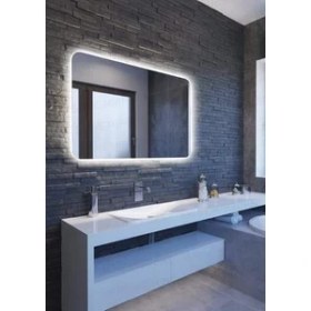 Resim Toprak Dekor 70 x 50 cm Ledli Banyo Aynası 
