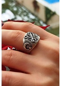 Resim Antik Gümüş Kaplama Atatürk Imzası Şekilli El Yapımı Ayarlanabili - 528893456 