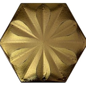 Resim Armada Çini 15x17 Cm Çiçekli BronzAltıgen Seramik 