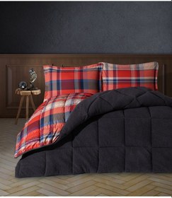 Resim Clasy Wellsoft Yorgan Seti Çift Kişilik Life İs V1 Füme 