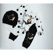 Resim BEBEK FİRARDA Puanlı Badili Bere Sweat Pijama Eşofman Takım 3377 