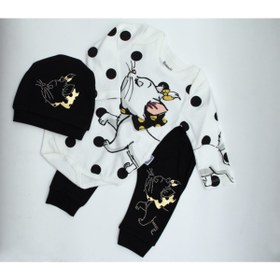 Resim BEBEK FİRARDA Puanlı Badili Bere Sweat Pijama Eşofman Takım 3377 
