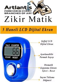 Resim Zikir Matik 3 Adet Hediyelik Dua Tespihat Sayacı Tesbih Pilli Lcd Ekranlı Parmak Yüzük Zikir Matik 