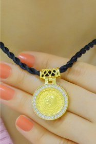 Resim aytekgold 22 Ayar Ipli Çeyrekli Kolye 