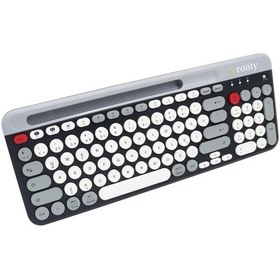 Resim Rooty Ultra İnce Çoklu Cihaz Bluetooth Siyah Beyaz Kırmızı Şık Türkçe Klavye Kolay Kullanım-1017 