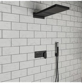 Resim Fause Fau110-B Ankastre Comfort Panel Şelale Duş Seti Siyah 