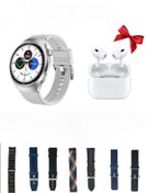 Resim AirWatch HX-4 Pro Suit Akıllı Saat SET 7 Kordon ve Bluetooth Kulaklık Akıllı Saat 