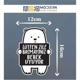 Resim Lütfen Zile Basmayınız - Bebek Uyuyor Ayıcık 