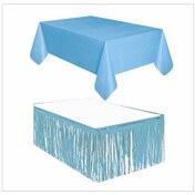 Resim Mavi Masa Örtüsü Ve Mavi Masa Eteği 