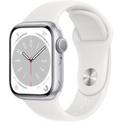 Resim Apple Watch Series 8 41mm GPS Gümüş Alüminyum Kasa - Regular (Apple Türkiye Garantili) 