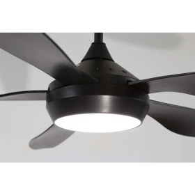 Resim Alsanfan Siyah Aydınlatmalı Uzaktan Kumandalı Tavan Vantilatörü 5 Kanatlı Modern Tasarım 