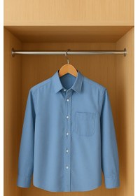 Resim Dolap İçi Krom Askı Borusu 100 Cm Uzunluk 2 Adet Flanş + Vidaları Krom 