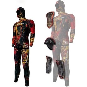 Resim Free-sub 5mm Assos Red Yamamoto Avcı Serbest Dalış Elbisesi Kamuflaj 