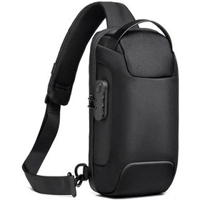 Resim Gajeena Erkekler İçin Şık Ve Dayanıklı Çapraz Sırt Çantası - Oxford Kumaş Siyah 