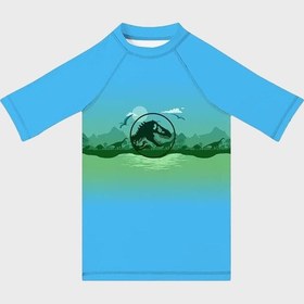Resim Slipstop Volcore Baskılı Uv Korumalı Kısa Kollu Mayo T Shirt Erkek Çocuk T Shirt St2632110003 Mavi 