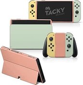 Resim Tacky Design Nintendo Switch OLED Skin ile Uyumlu Klasik Cilt -Vinil 3M Yeşil Renk Engelleme Nintendo Anahtarı OLED Çıkartma Seti - Konsol, Dock, Joy Con için OLED Kaplamayı Değiştirin - Çıkartma Tam 