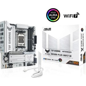 Resim Asus Tuf Gamıng B850M-PLUS Wıfı7 W Amd B850 Am5 Ddr5 8000 Dp HDMI 3x M2 Usb3.2 Gen 2x2 Wifi 7 + Bt Aura Rgb 2.5gbit Lan Matx 14+2+1 Güç Aşamaları, 1xgen5 M.2, Ready For Advanced Aı Pc 