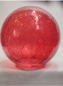 Resim Glob Avize Camı.kırmızı.çatlatılmış, Çap:15.cm-yuva:7.cm E.27 Kırmızı 