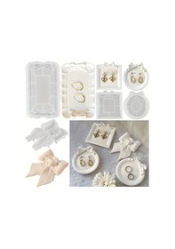 Resim Silikon Avrupa Dantel Fiyonk Tasarımlı Silikon Kalıp 10x10.9 Cm 