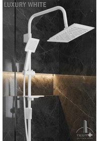 Resim 050-1 Banyo Bataryası Robot Duş Takımı Musluk Armatür Siyah Beyaz Gold Krom Renkler Beyaz 