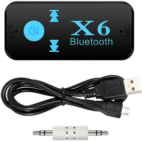 Resim Streak X6 Bluetooth Müzik Alıcısı 3.5mm 3 In 1 Aux Adaptör Araç Kiti 