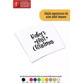 Resim Babys First Christmas 2 - Araç, Oto, Laptop, Duvar Uyumlu Sticker 25*20 cm 