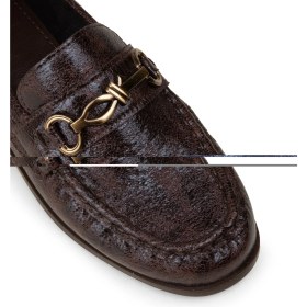Resim Deery Kadın Kahverengi Toka Detaylı Loafer - K0013ZKHVC01 