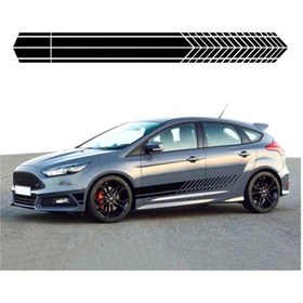 Resim Geeroyoo Araç Dekoru Spor Çizgili Vinil Yapışkan - Uzun Ömürlü Pvc Çıkartma 