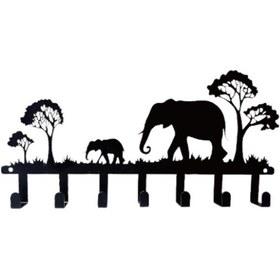 Resim Suntek Duvara Monte Anahtar Tutucu Demir Sağlam Organizatör Fil 