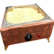 Resim Tiryaki Bakır Kumda Kahve Makinesi Orta Boy 35X28 cm Bakır Kumda Kahve A++ Safir Çay Kazanları 