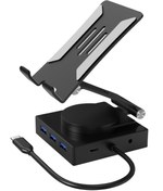 Resim Tablet Standlı 360 Dönebilen 10 in 1 Hub PD USB HDMI VGA SD\u002FTF Çoklayıcı Stand 