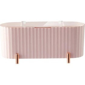 Resim Masaüstü Pamuklu Çubuk Dağıtıcı Tutucu Pamuk Topu Saklama Kutusu Kavanoz 