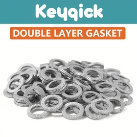 Resim 5-15 Çift Alaşım Bölünmüş Kilit Yastıkları, 65Mn Yüksek Kalite Dacromet Pas Korumalı, Çift Katmanlı Kendinden Kilitleme, Isırma Kilitleme, Kama, Titreşim Kanıksız, Krom Kaplama, Din Belirtileri 