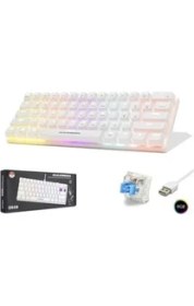 Resim Mekanik Gaming Mini Klavye Blue Switch Rgb - Beyaz G508b 