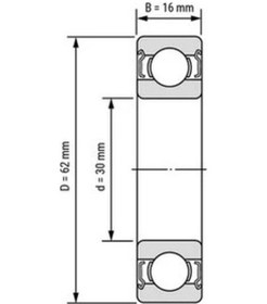 Resim 6206 Zz Rulman 30X62X16 368683101 