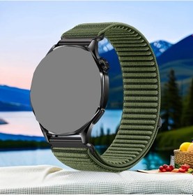 Resim Cloud011 1 Adet Pine Green 18mm Ayarlanabilir Nylon Samsung Galaxy Uyumlu Garmin Venu 3s Akıllı Saat Kayışı 