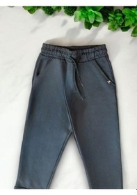 Resim Zekids Erkek Çocuk Basic Pamuklu Eşofman Alt-14201 Füme 