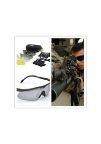 Resim Usa Military Daisy C2 4 Lensli Taktikal Bisiklet Motorsiklet Gözlük Siyah - Kırmızı 