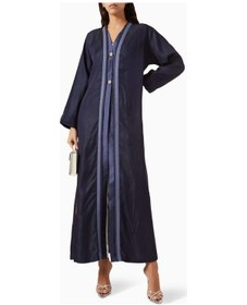 Resim Lava Design Modern Ve Şık Uzun Kollu Abaya Zarif Tasarım Ve Konfor İle Kullanıma Sunulmuştur Mavi 