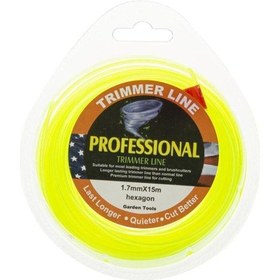 Resim Trimmer Line Elektrikli Tırpan Misinası 1.7mm 15m Sarı 6 Köşe 